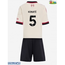 Liverpool Ibrahima Konate #5 Bortedraktsett Barn 2025-26 Kortermet (+ Korte bukser)